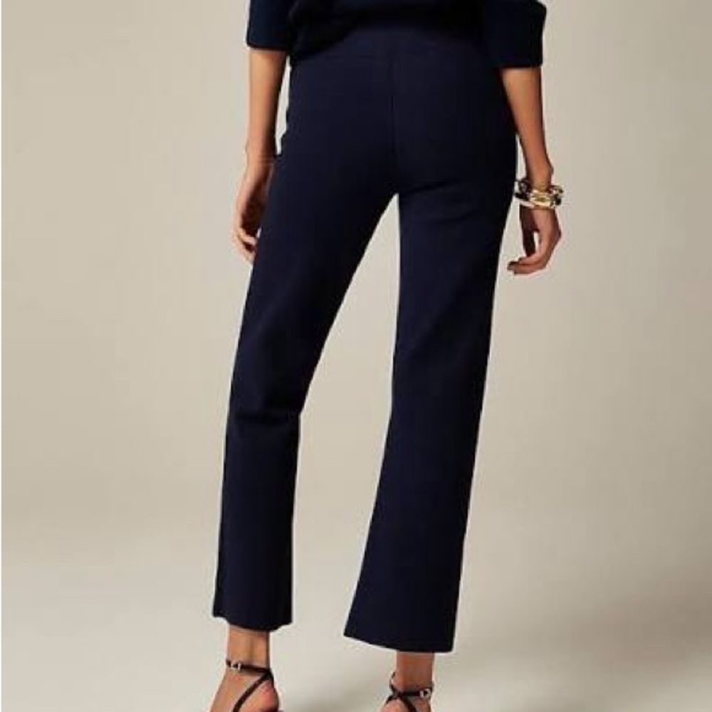 J. Crew Tall Delaney Kick Flare Navy Sweater Pants - Sz XS